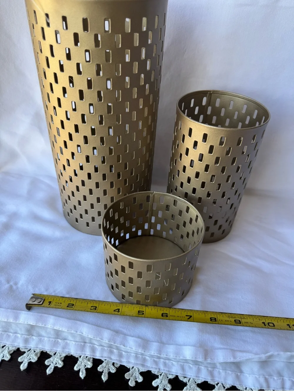 Gold Metal Decorative Lantern Set - Home Accents
